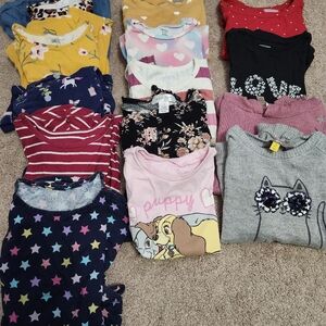 Colorful Long Sleeved T-Shirts And Dresses (5 Dresses And 9 Shirts)